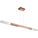 Axis LED 62.1 inch Burnished Bronze Linear Chandelier Ceiling Light, Moda