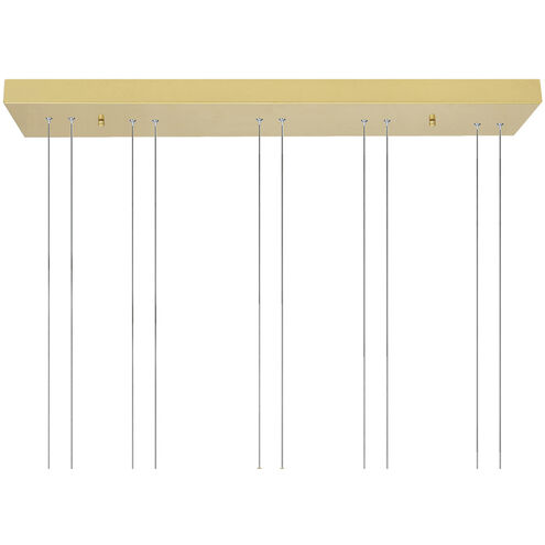 Hoops LED 8 inch Satin Gold Chandelier Ceiling Light
