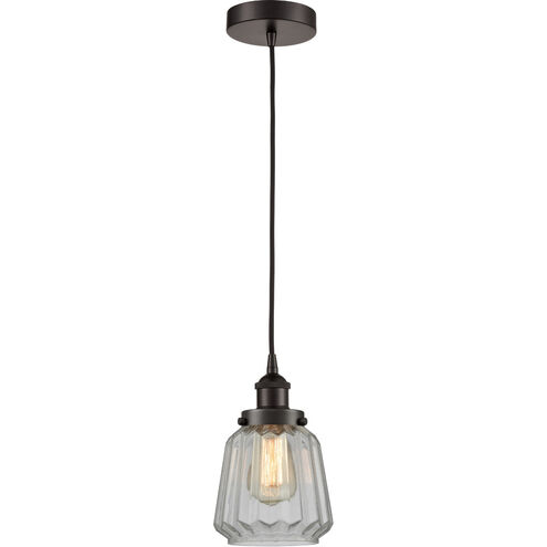 Edison Chatham 1 Light 7 inch Oil Rubbed Bronze Mini Pendant Ceiling Light