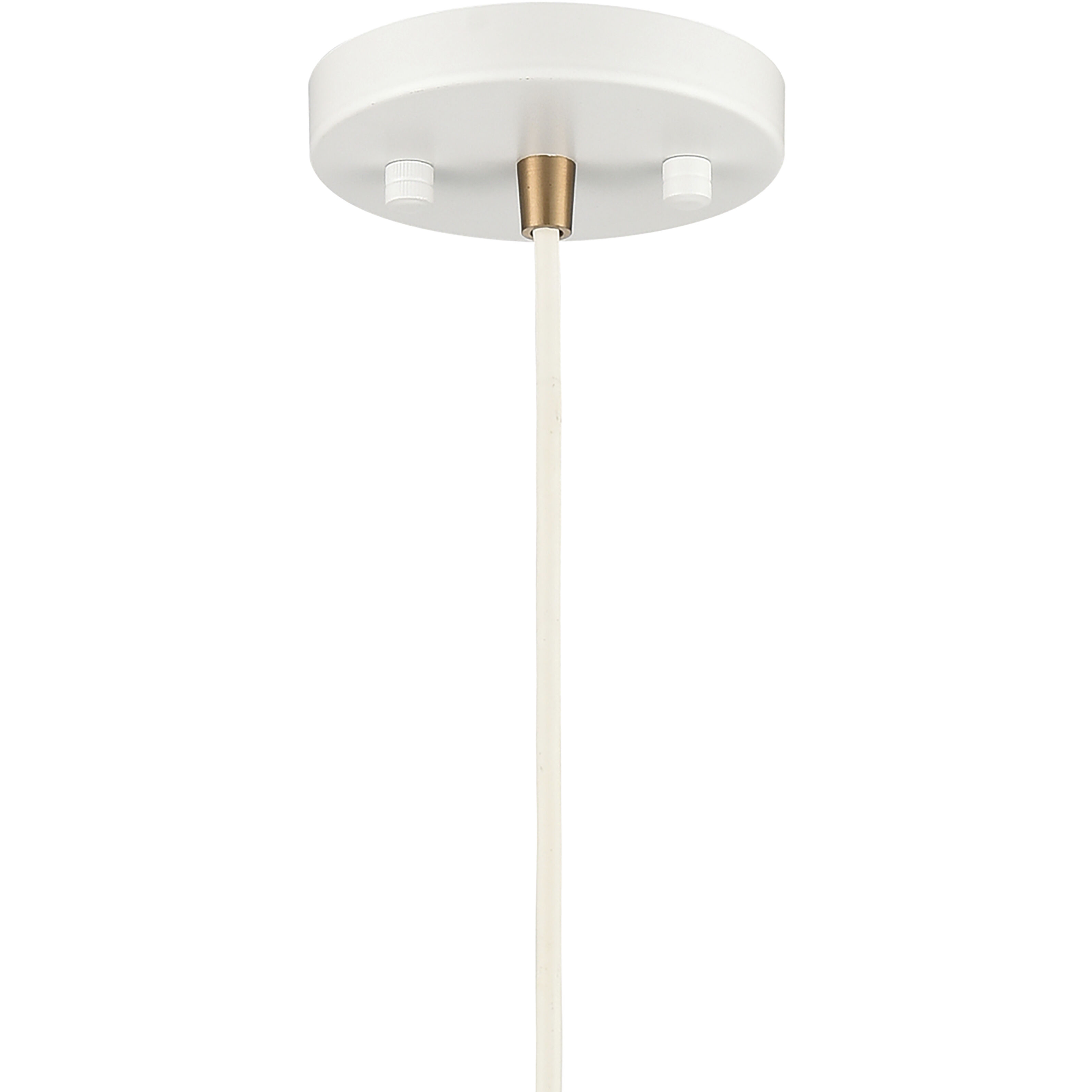 Boudreaux 1 Light 6 inch Matte White with Satin Brass Mini Pendant Ceiling Light