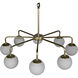 Larenta 8 Light 28 inch Antique Brass Chandelier Ceiling Light