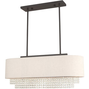 Carlisle 3 Light 31 inch English Bronze Linear Chandelier Ceiling Light