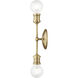 Lansdale 2 Light 5 inch Antique Brass Vanity Sconce Wall Light