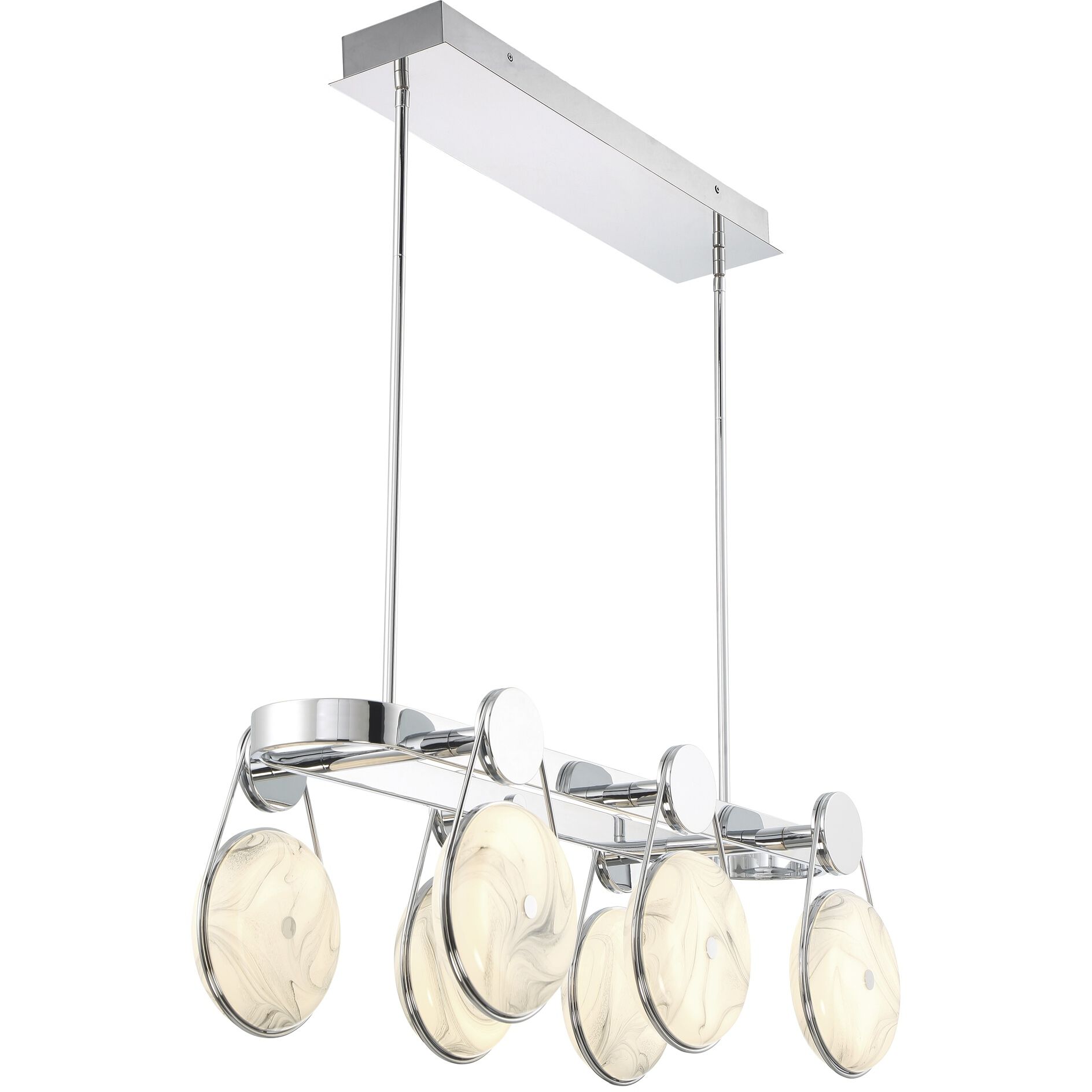 Disuco LED 12.19 inch Chrome Chandeliers Ceiling Light