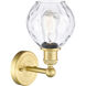 Waverly 1 Light 6 inch Satin Gold Sconce Wall Light in Clear Glass