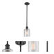 Ballston Cobbleskill LED 5 inch Matte Black Pendant Ceiling Light in Clear Glass, Ballston