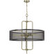 Leiden 6 Light 5 inch Antique Brass/Black Chandelier Ceiling Light