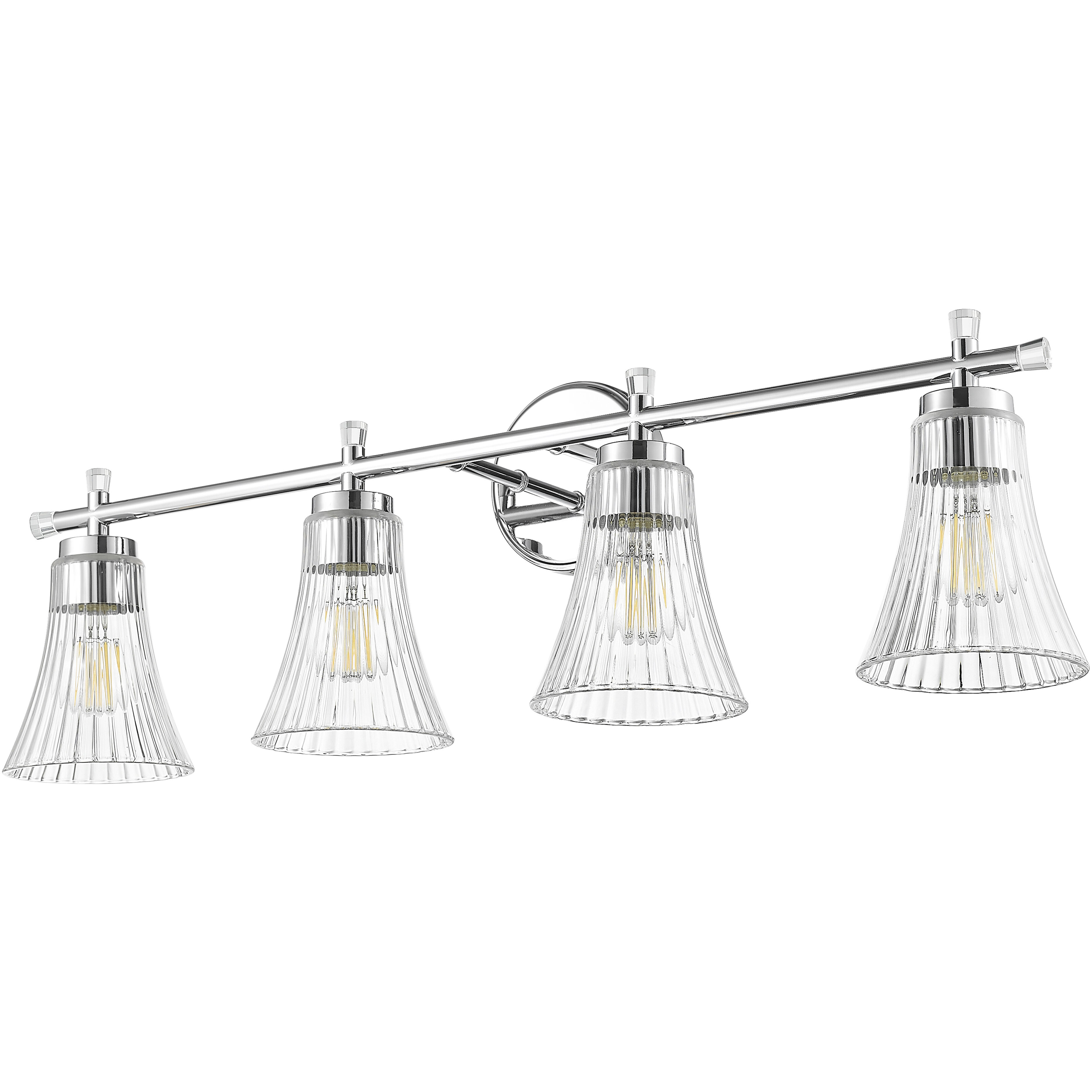 Belle 4 Light 32 inch Chrome Bath Vanity Light Wall Light