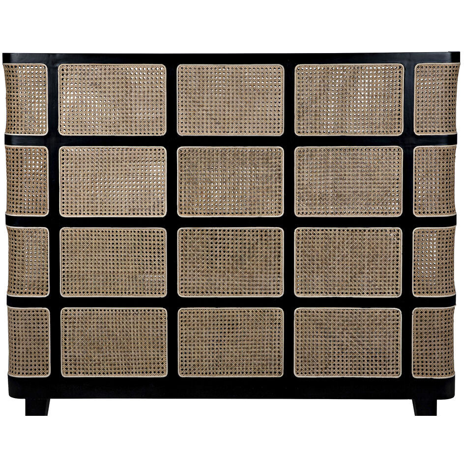 Porto A Hand Rubbed Black Bed, Queen