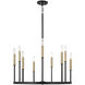 Davis 9 Light 26 inch Espresso and Brass Chandelier Ceiling Light