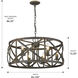 Alcott 26.13 inch 60.00 watt Antique Black Iron Chandelier Ceiling Light