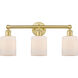 Cobbleskill 3 Light 23 inch Satin Gold Bath Vanity Light Wall Light in Matte White