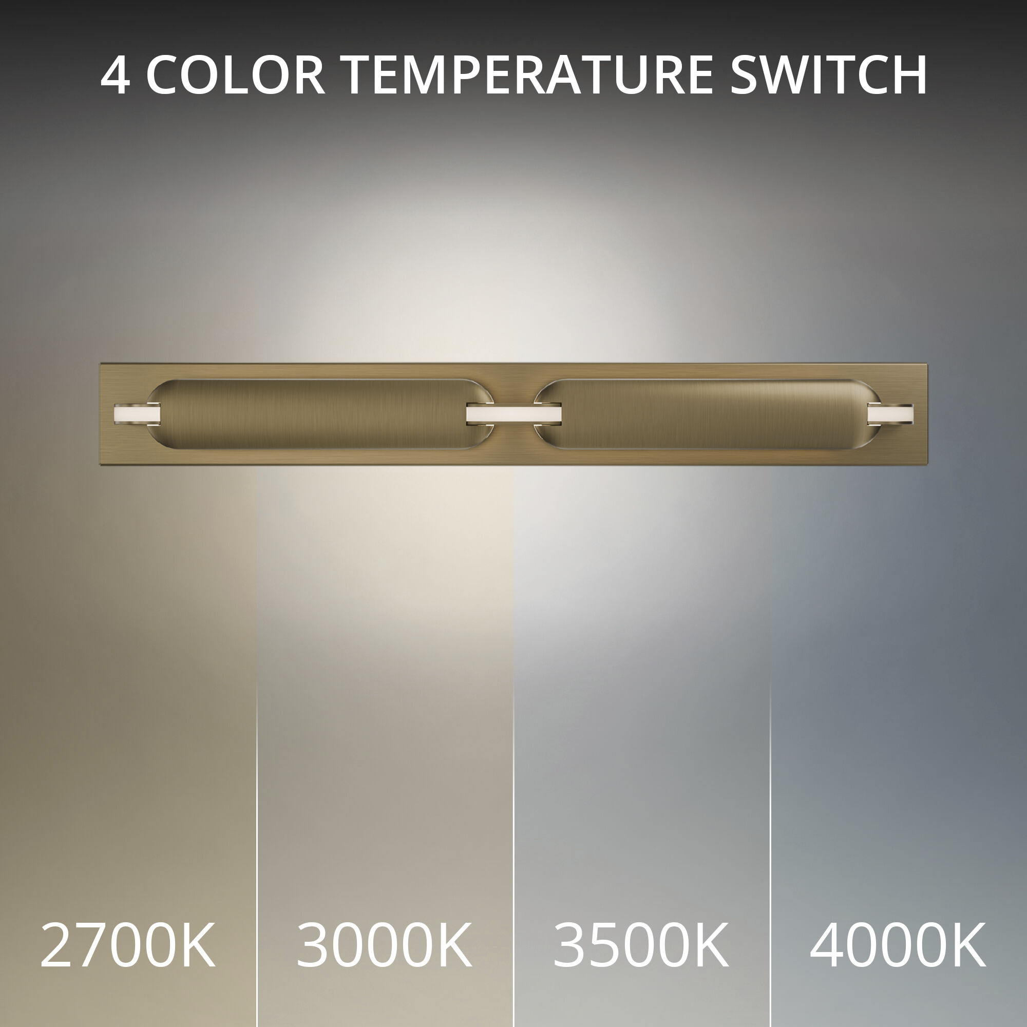 Spectacle LED 24 inch Aged Brass Bath Vanity & Wall Light in 4000K, dweLED