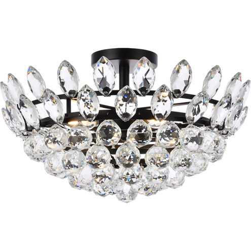 Emilia 5 Light 18 inch Black Flush Mount Ceiling Light
