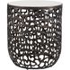 Sabena 20 X 18 inch Dark Bronze and White Marble Outdoor Side Table
