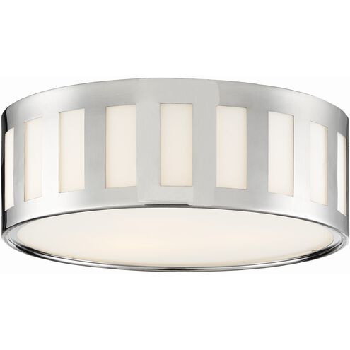 Kendal 3 Light 14 inch Polished Nickel Flush Ceiling Light