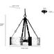 Rezi 3 Light 20.25 inch Matte Black Indoor Pendant Ceiling Light