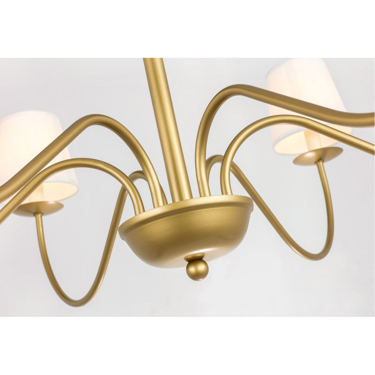 Eclipse 6 Light 37 inch Brass Chandelier Ceiling Light