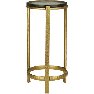 Acea 12 inch Gold/Clear Drinks Table