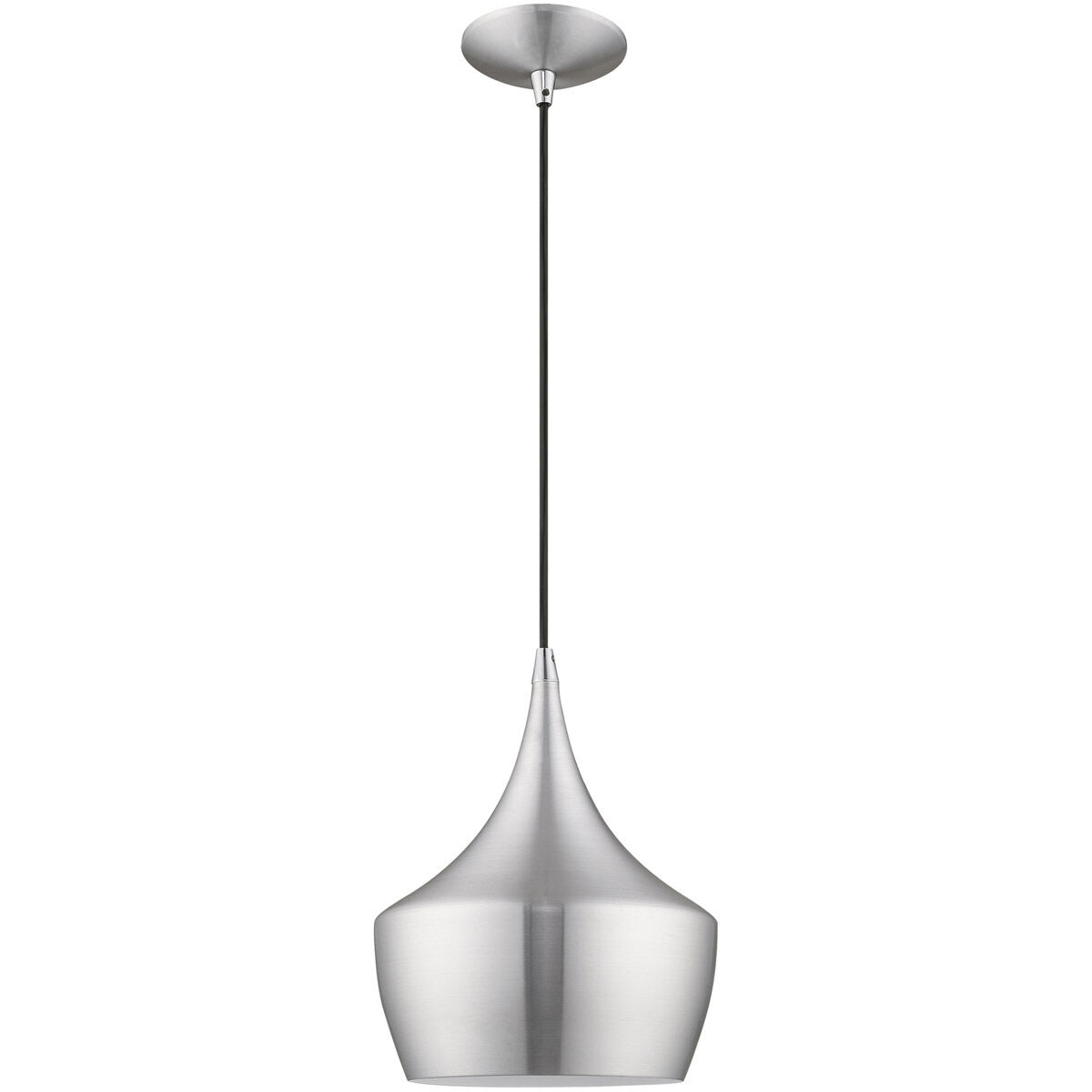 Allison 1 Light 10 inch Brushed Aluminum Mini Pendant Ceiling Light