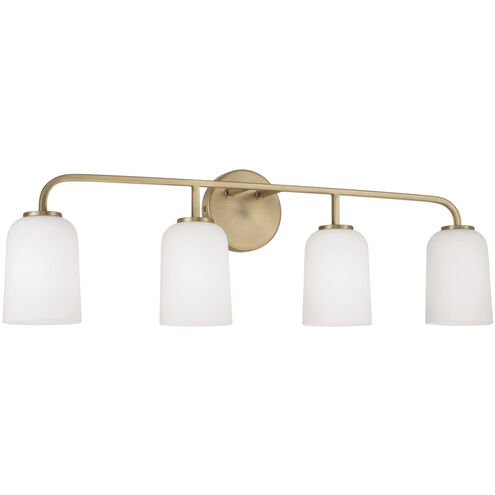 Lawson 4 Light 32.25 inch Aged Brass Vanity Light Wall Light