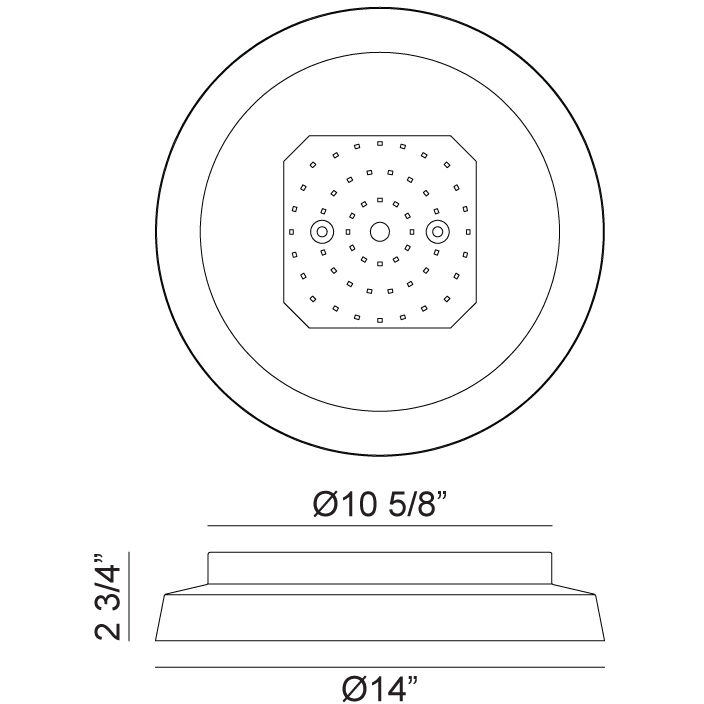 Vieno LED 14 inch Black Flush Mount Ceiling Light