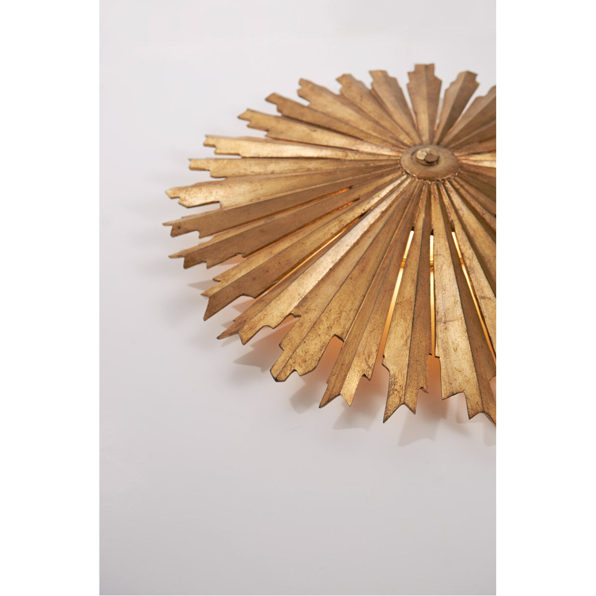 Chapman & Myers Claymore LED 27.5 inch Gilded Iron Flush Mount Ceiling Light, Medium