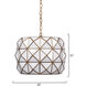 Hollywood 3 Light 23 inch Antique Brass Pendant Ceiling Light