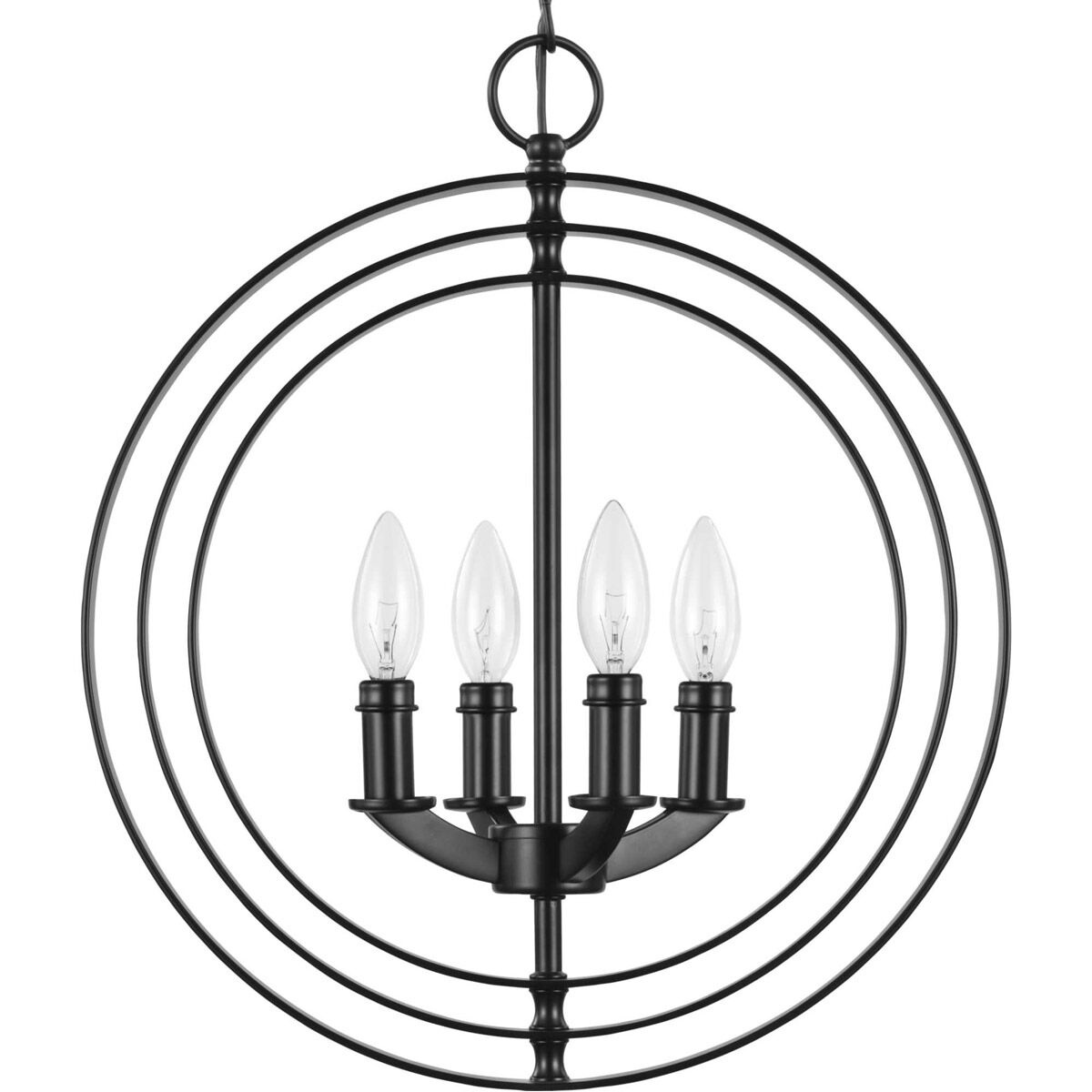 Equinox 4 Light Matte Black Pendant Ceiling Light