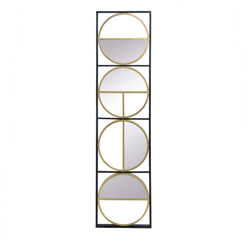 Catherine 47.2 X 12.2 inch Black/Gold Wall Mirror