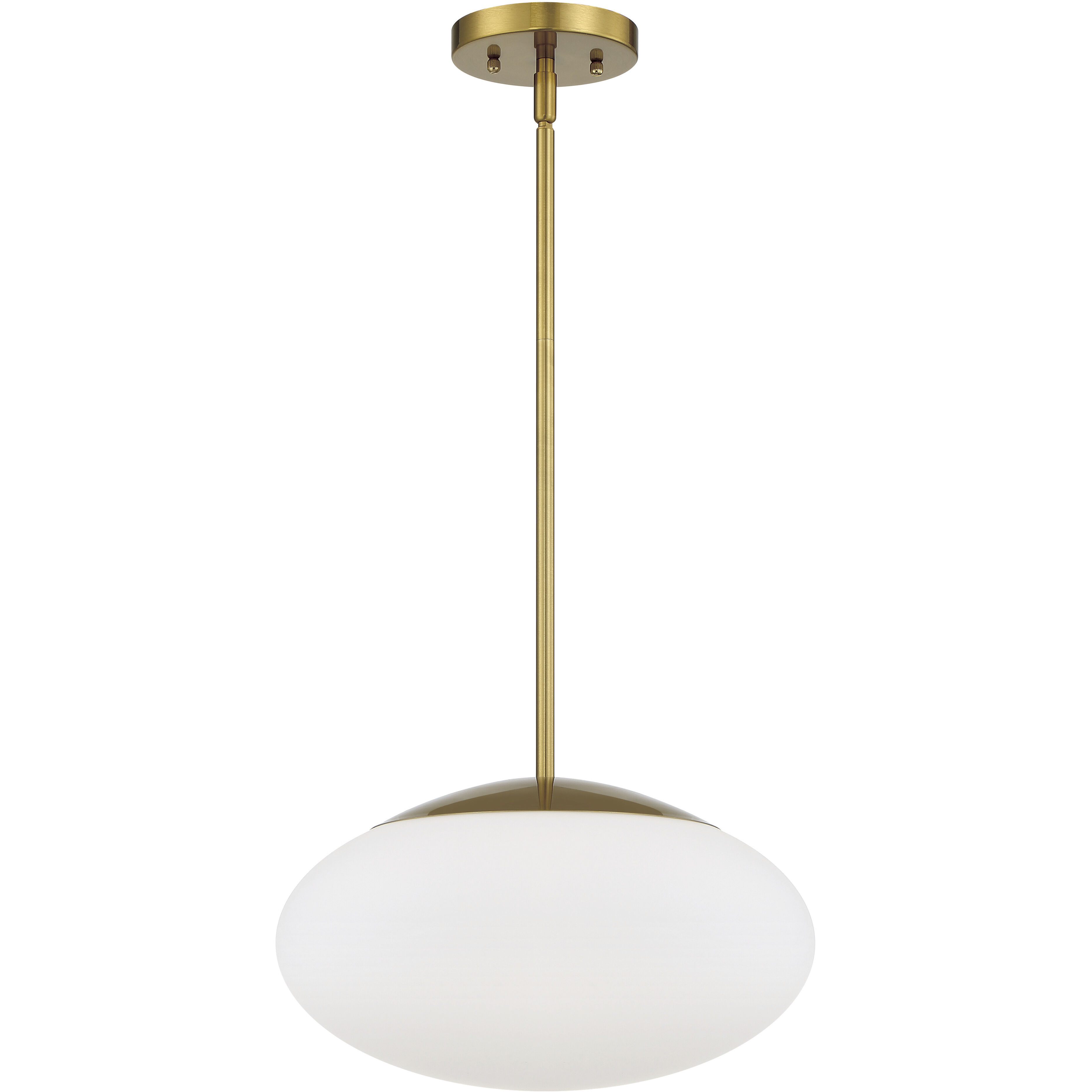 Gaze 1 Light 14 inch Satin Brass Pendant Ceiling Light, Oval