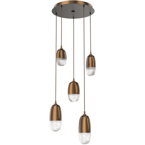 Pebble LED Flat Bronze Chandelier Ceiling Light, Multi-Port