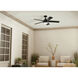 Tide 52 inch Satin Black with Weathered Medium Oak Blades Ceiling Fan