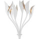 Snowflower 71 inch 60 watt Gesso White Floor Lamp Portable Light
