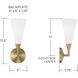 Gatsby 1 Light 5 inch Matte Brass Sconce Wall Light