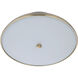 Soul LED 13 inch Flat Black / Satin Brass Flushmount Ceiling Light