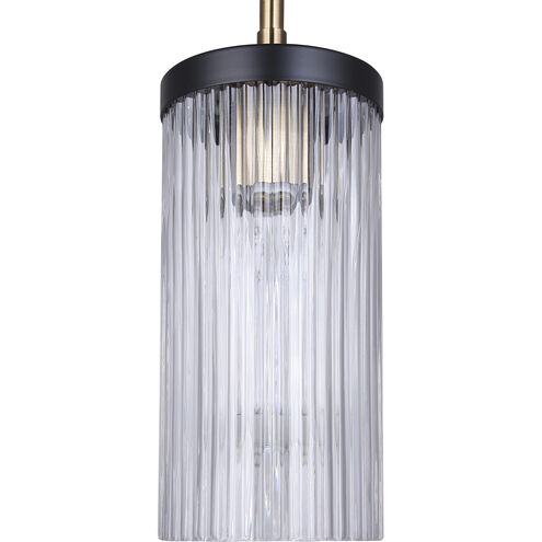 Jenner 1 Light 4.75 inch Matte Black and Gold Pendant Ceiling Light