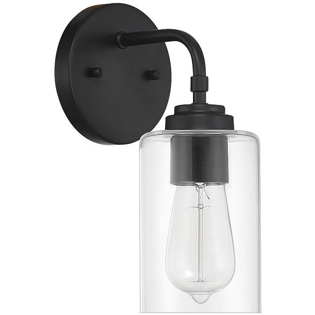 Stowe 1 Light 5 inch Flat Black Wall Sconce Wall Light