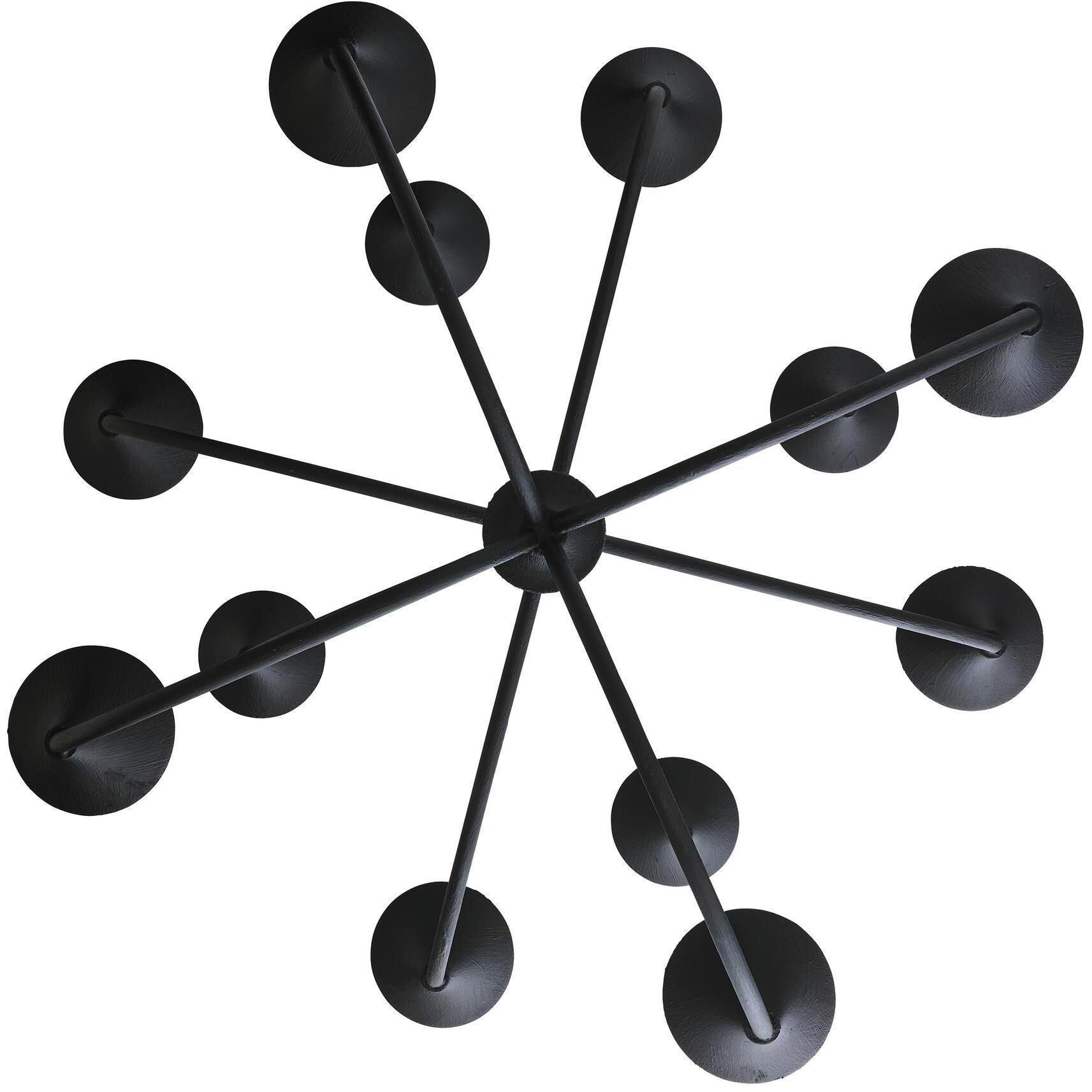 Larkin 12 Light 41.5 inch Black Gesso Chandelier Ceiling Light
