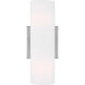 Drew & Jonathan Capalino 2 Light 5 inch Brushed Steel Sconce Wall Light