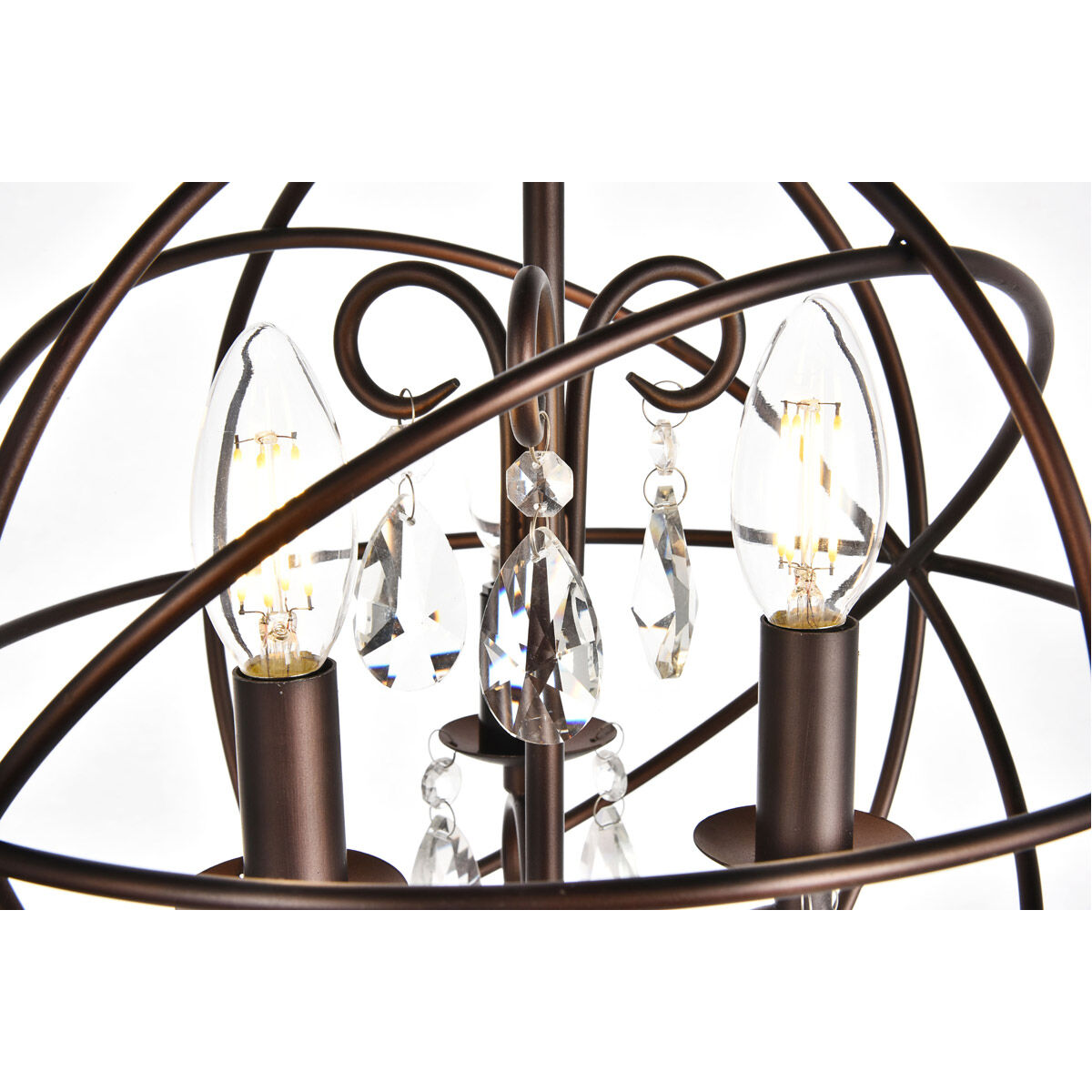 Wallace 3 Light 11.8 inch Dark Copper Brown Pendant Ceiling Light
