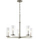 Crosby 5 Light 26.25 inch Brushed Nickel Chandelier 1 Tier Medium Ceiling Light, 1 Tier Medium