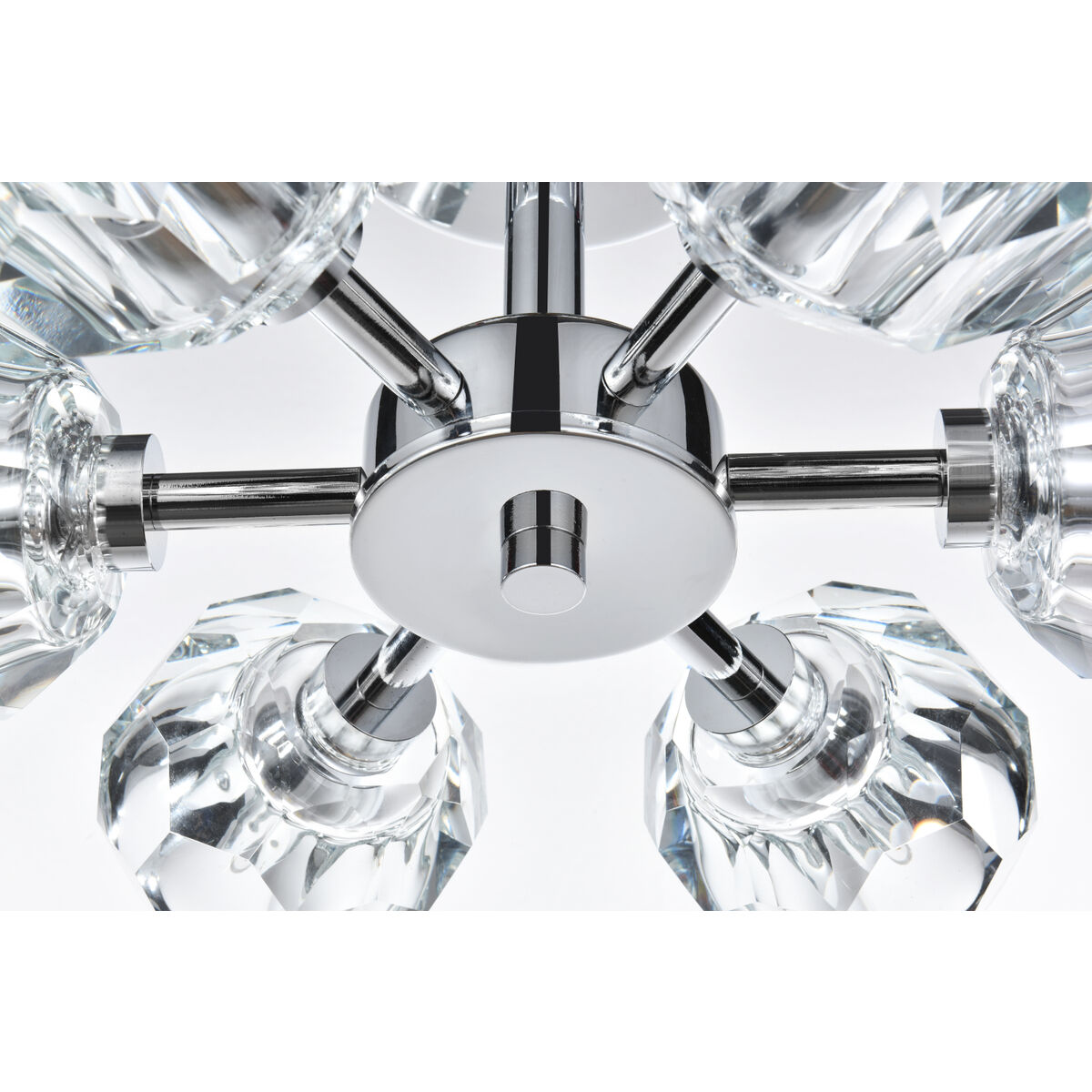 Eren 6 Light 14 inch Chrome Flush Mount Ceiling Light