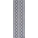 Lockhart 96 X 30 inch Blue and Gray Runner, Wool