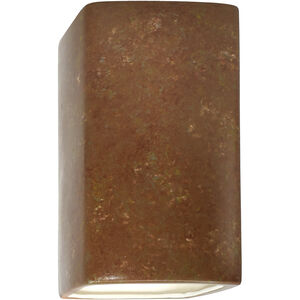 Ambiance Rectangle LED 13.5 inch Rust Patina Outdoor Wall Sconce, Large