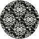 Horizon 94.49 X 94.49 inch Black/Cream Machine Woven Rug, Round