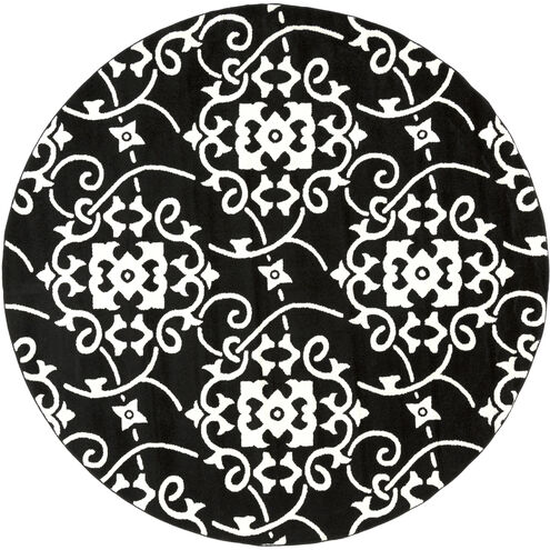 Horizon 94.49 X 94.49 inch Black/Cream Machine Woven Rug, Round