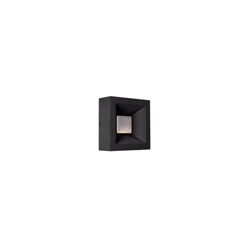 Agent LED 8 inch Nickel Outdoor Wall Sconce in Black