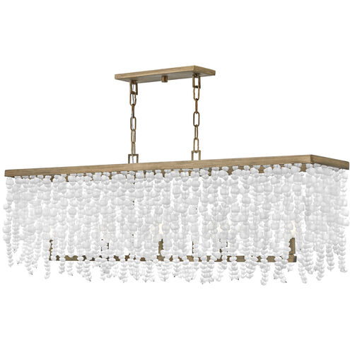 Dune LED 48 inch Burnished Gold Chandelier Ceiling Light, Linear & Oval