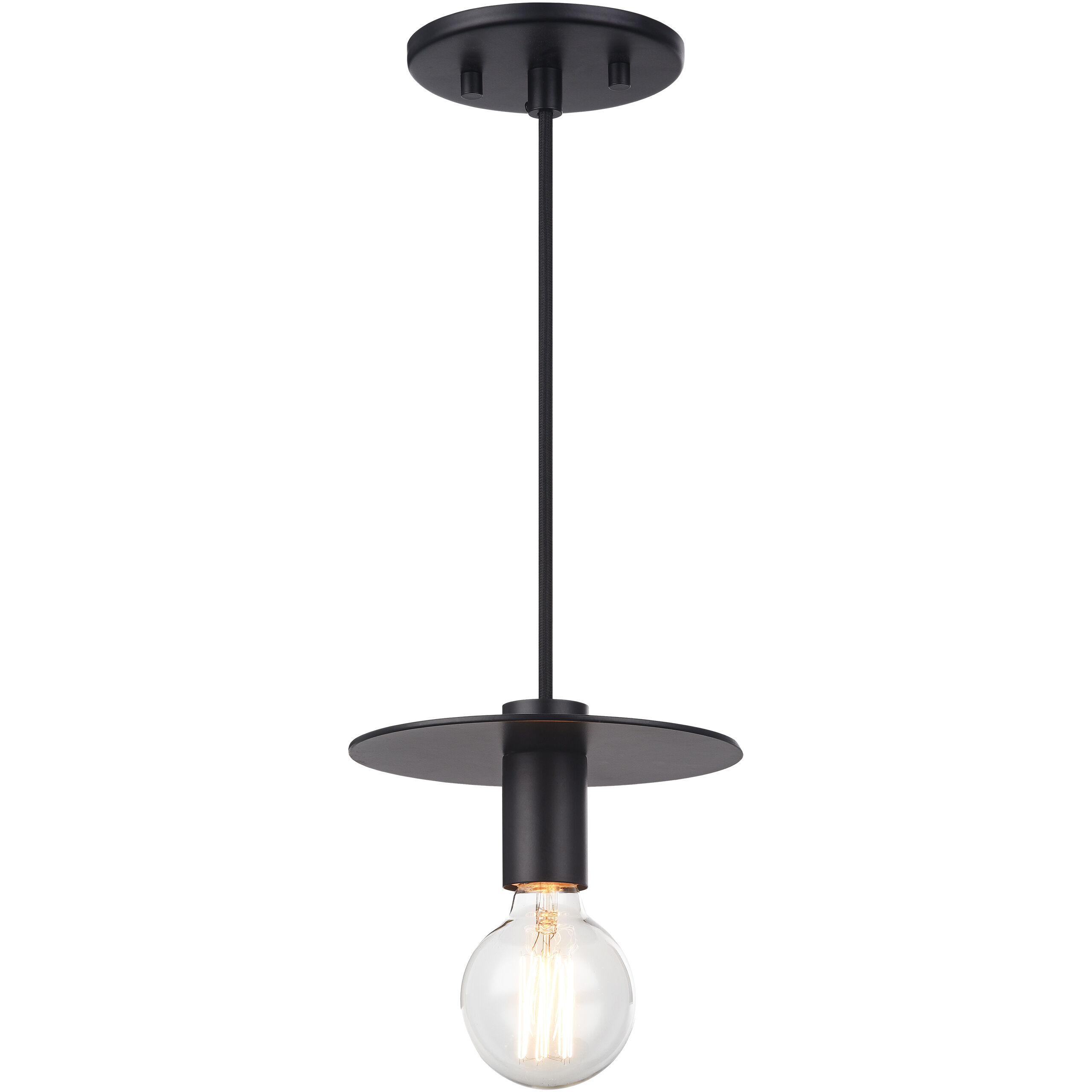 Kasa 1 Light 7.13 inch Black Pendant Ceiling Light